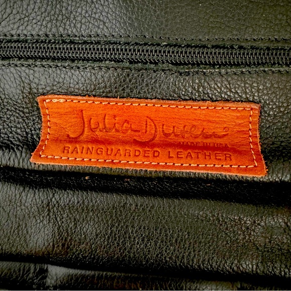 Vintage J. Duseu Leather Bag Purse Black Made In USA - Picture 5 of 9
